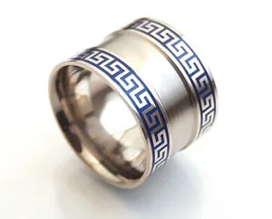 Herrenring mit blauem Colorit