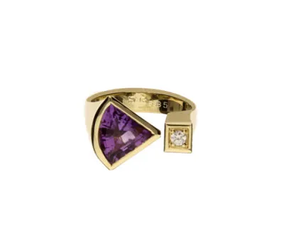 Damenring mit Amethyst und Brillant
